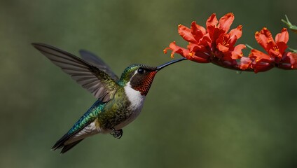Fototapeta premium The unique hovering ability of hummingbirds and its evolutionary advantages ai_generated