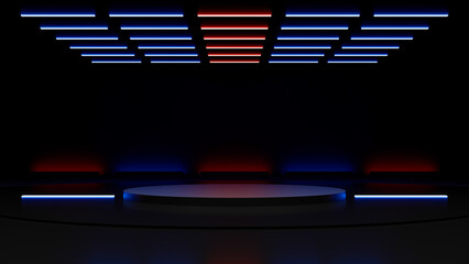  Futuristic Neon Stage Background