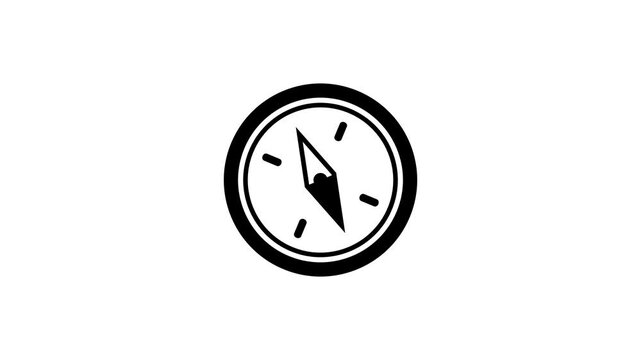Compass icon.a on white background.