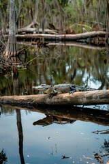 Obraz premium A Gator's Sunning Spot