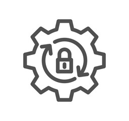 Setting and controls related icon outline and linear vector.	
