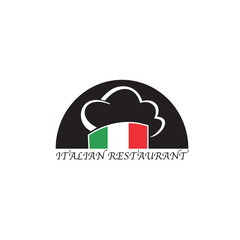 Vector retro classic badge for pizza restaurant. Italian restaurant logotype