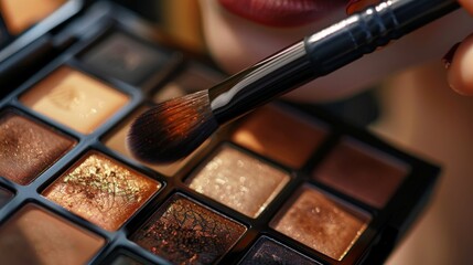 Multicompartment eyeshadow palette, bold and neutral shades, professional makeup, diverse eye styles