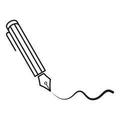 Pen Tool Icon Vector Illustration Flat Design