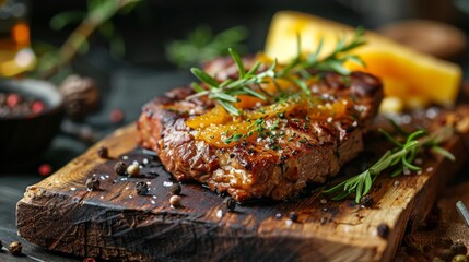 French cuisine. French‑style meat with cheese.