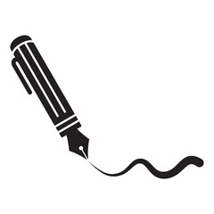 Pen Tool Icon Vector Illustration Flat Design