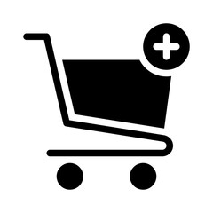 trolley glyph icon