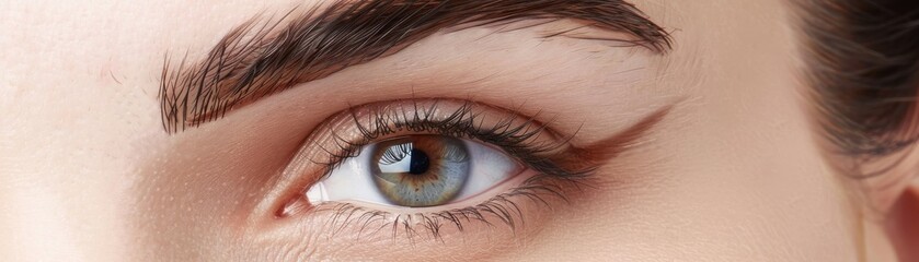 Naklejka premium Sophisticated eyebrow shaping gel, perfect eyebrows, tames and sculpts brows, flawless finish