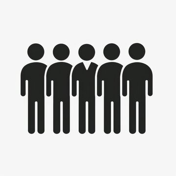 recommend clip art: A simplistic icon representing a group of people in unity