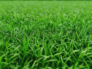 Naklejka premium Vibrant Green Grass Lawn Close-Up, Fresh Blades of Grass in Springtime, Perfect Grass Texture for Garden, Parkland, or Sports Field
