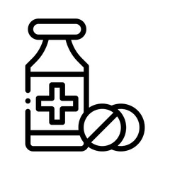 bottle line icon