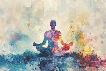 Artistic rendering of the integration of mind, body in physiotherapy.