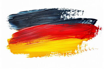 Obraz premium German flag in brush stroke paint on white background
