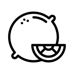 lemon line icon