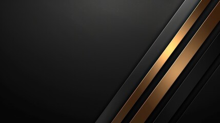 Elegant abstract background with black and gold diagonal stripes.