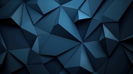 Obraz premium Complex abstract geometric shapes in shades of dark blue tones