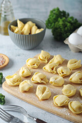 Tortellini - dumplings typical dish from Italian cuisine	