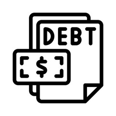 debt line icon