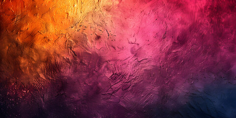 Fototapeta premium Dynamic Textured Gradient Abstract Pink, Orange, Yellow Hues on a Dark Background contrast design
