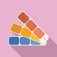 Color palette showing samples for creative interior, fashion or graphic design
