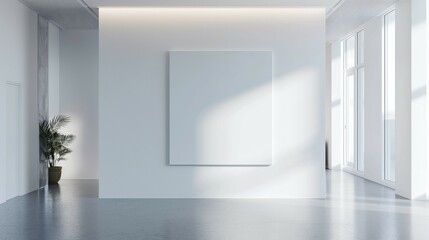 Frame mockup, modern office interior