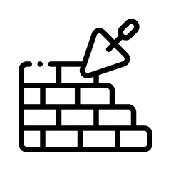 bricks line icon