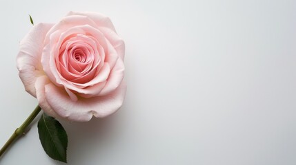 Beautiful rose in soft pink hue, symbol of love and elegance.