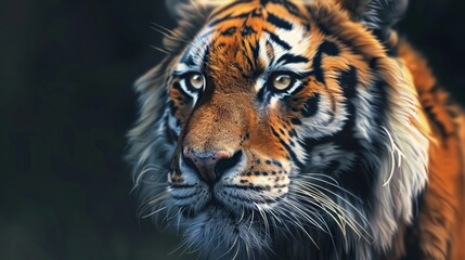 Fototapeta premium enhanced animal portrait, blending realistic details with artistic flair