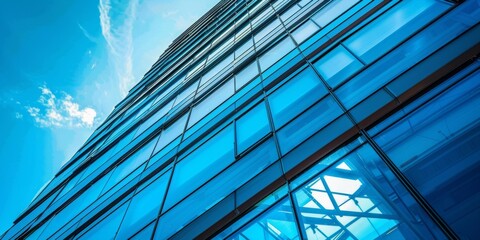 Obraz premium Modern Glass Facade Architecture