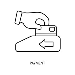 payment concept line icon. Simple element illustration. payment concept outline symbol design.