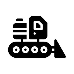 bulldozer glyph icon © Deione