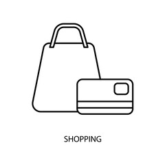 shopping concept line icon. Simple element illustration. shopping concept outline symbol design.