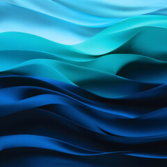 Deep blue watercolor with paper texture. Abstract waves in blue, green and purple evoke tranquility. background, wallpaper