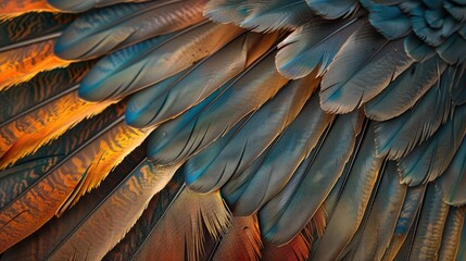 Obraz premium Bird Wing Feathers. Generative AI