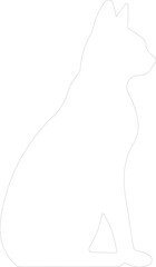 Chartreux Cat outline