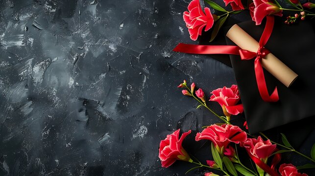 Graduation Card with Writing Space on the Right for a Message