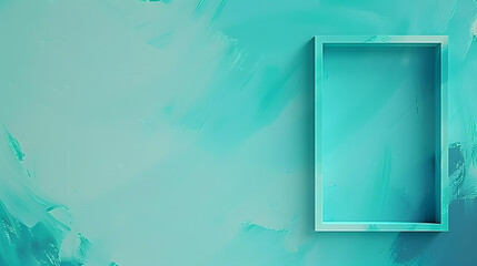 Frame that is unfilled in turquoise colorpalette