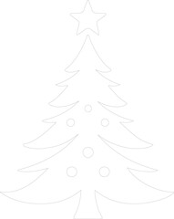 Obraz premium Christmas tree outline