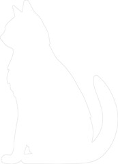 Fototapeta premium Cymric Cat outline