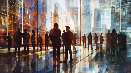 Successful Business Partnership Meeting in a Corporate Office Building