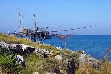 trabucco sul mare gargano puglia italia