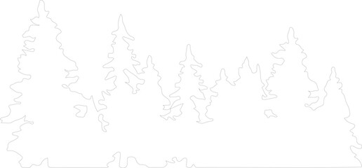 Obraz premium Evergreen outline