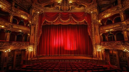 Lavish Baroque Style Theater Auditorium with Mesmerizing Theatrical Performance