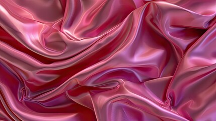 Obraz premium Pink satin luxurious drapes. Generative AI