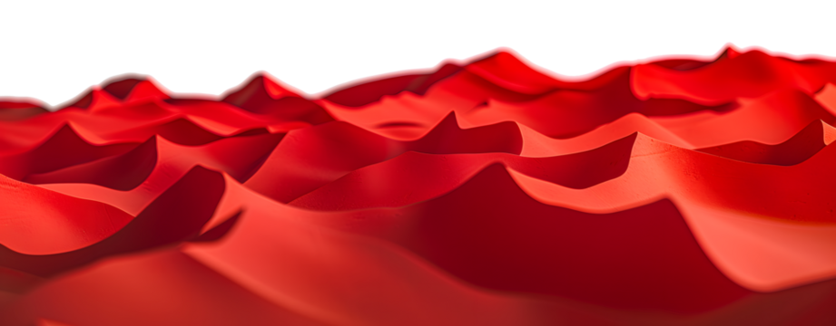 Abstract Red Desert Isolated on a Transparent Background