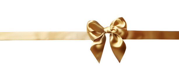 Fototapeta premium Gold Ribbon or Bow Isolated on a Transparent Background