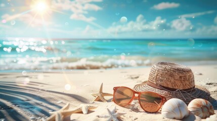 Obraz premium Sunny, vacation, time. Generative AI