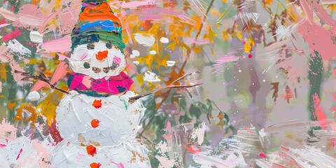 Fototapeta premium Snowman illustration
