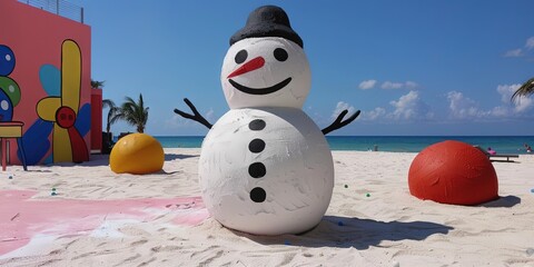 professional photo of fun Christmas Snowman --ar 2:1 --sref 1640 Job ID: 89b17798-5bb0-4c53-a306-ae021827fbfb