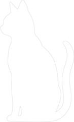 Russian Blue Cat outline
